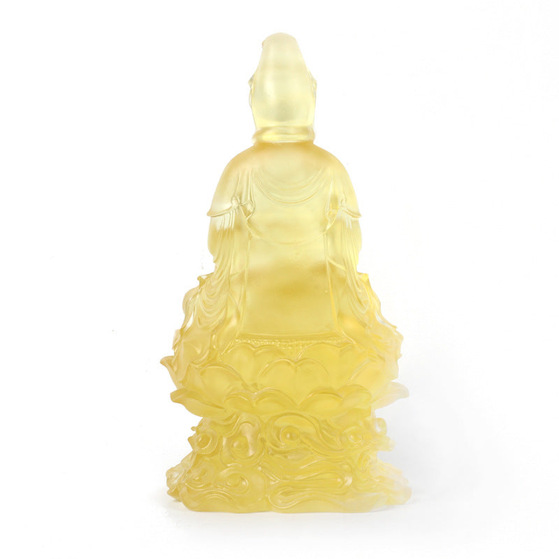 Homeware Life Crystal Guanyin Bodhisattva Statue – Ancient Method Crystal Sculpture for Spiritual & Home Décor