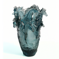 Homeware Life Handmade Nordic Crystal Glass Vase – Large Galloping Horse Design Blue Luxury Table Centrepiece (Dia 250 x H390 mm)