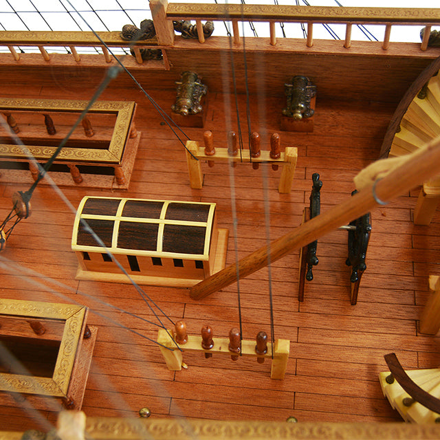 Homeware Life San Felipe Handcrafted Wooden Model Ship (200 cm) – Luxury Nautical Replica with Cedar Display Stand