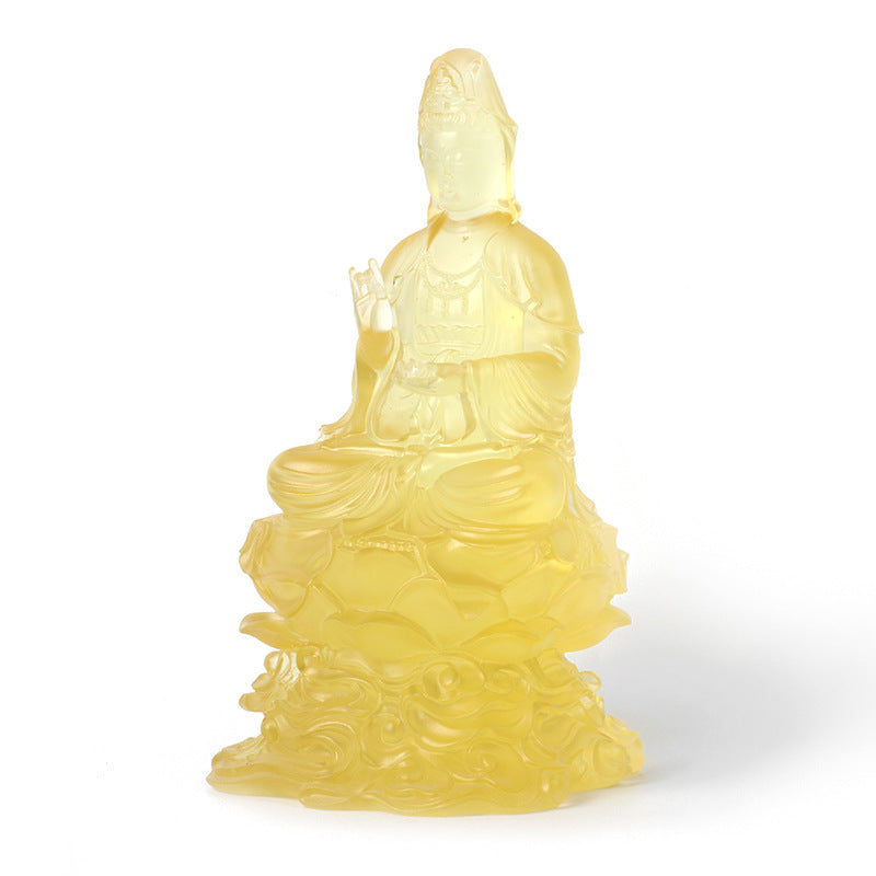 Homeware Life Crystal Guanyin Bodhisattva Statue – Ancient Method Crystal Sculpture for Spiritual & Home Décor