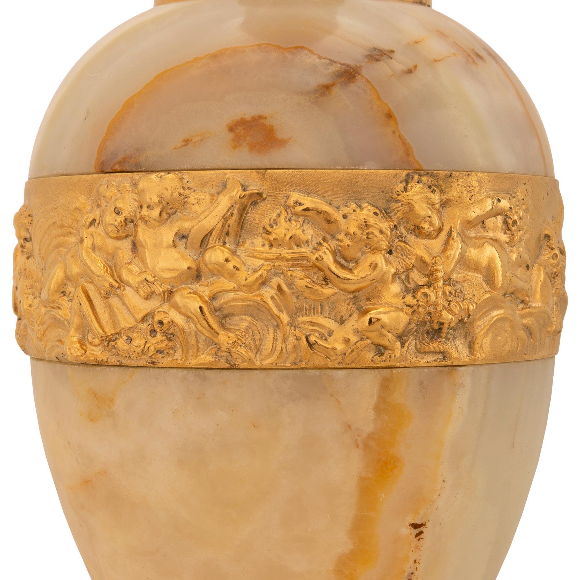 Homeware Life Set of 2 Luxury White Marble & Brass Flower Vases – Handmade Cylindrical Stone Tabletop Decor for Home & Hotel