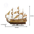 Homeware Life San Felipe Handcrafted Wooden Model Ship (200 cm) – Luxury Nautical Replica with Cedar Display Stand