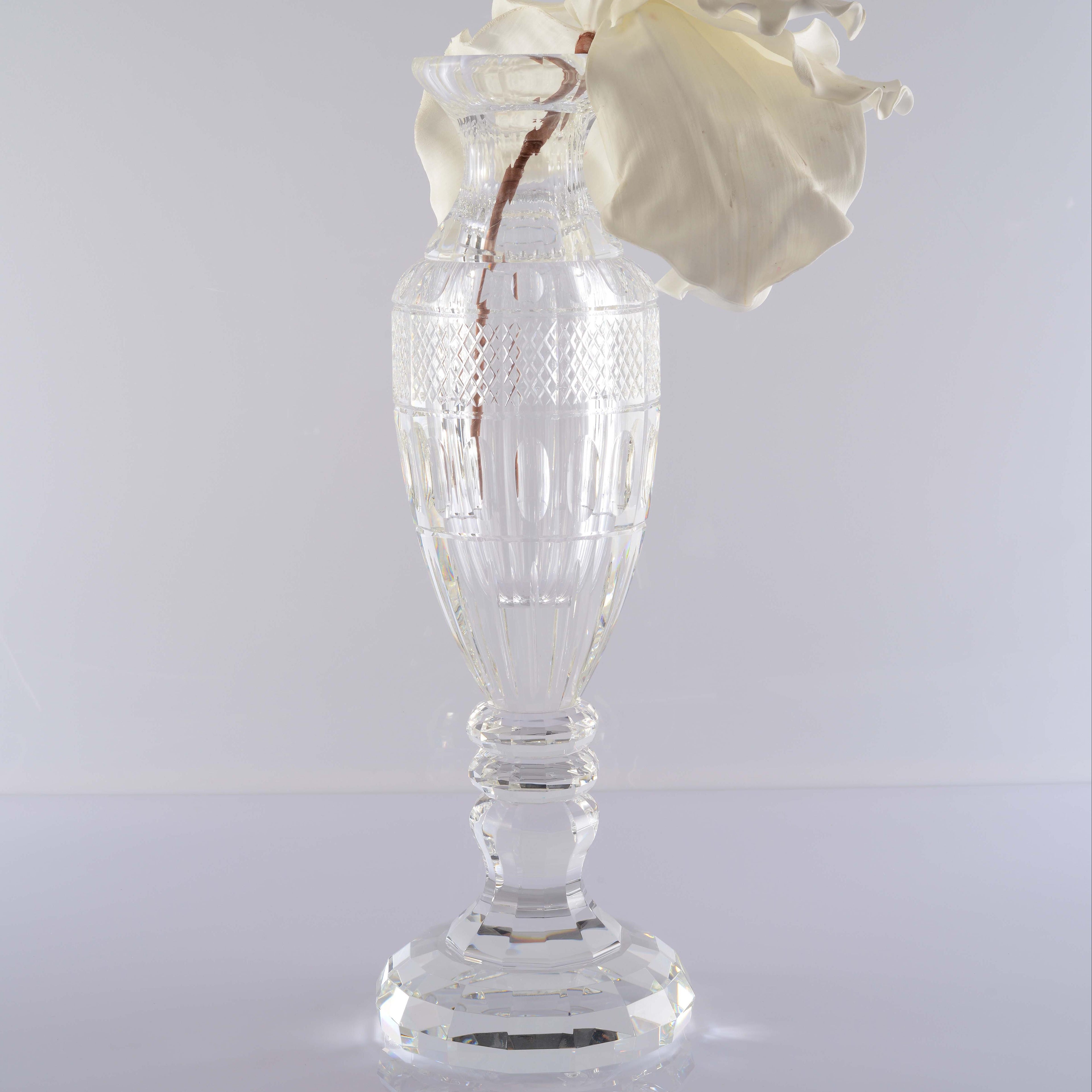 Homeware Life Luxury Handmade Modern Glass Lamp / Vase – Dia 21.5 × H 65 cm Statement Decor Piece