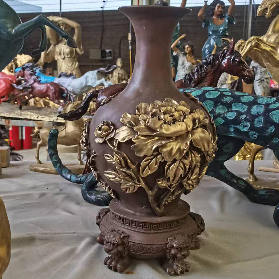 Luxury Handcrafted Bronze Decorative Vase – Antique Statement Sculpture by Homeware Life