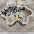 Irregular Luxury Marble Bathroom Vessel Sink – Modern Natural Stone Basin by Homeware Life