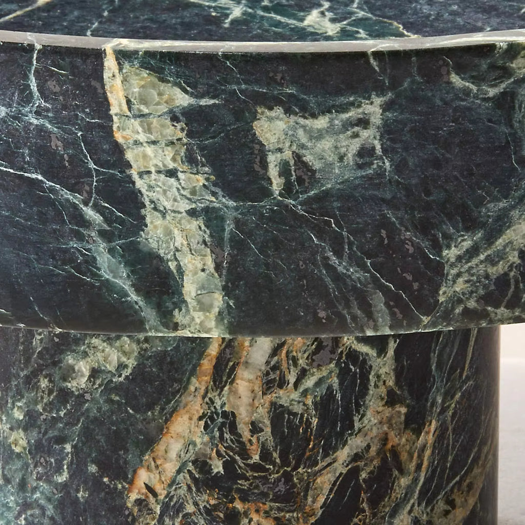 Spider Green Marble Fruit Bowl – Honed Stone Decorative Bowl by Homeware Life