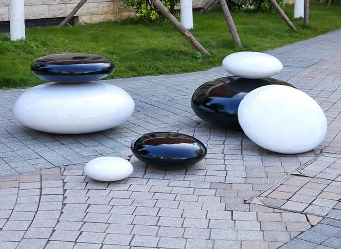 Luxury Resin Stone Stool Set – Modern Decorative Pebble Seats by Homeware Life