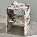 Modern Calacatta Viola Marble Side Table with Drawers – Homeware Life Nightstand