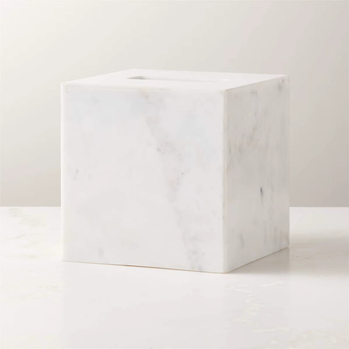 White Marble Bathroom Tissue Box Cover Accessory Luxury 1 Piece by Homeware Life