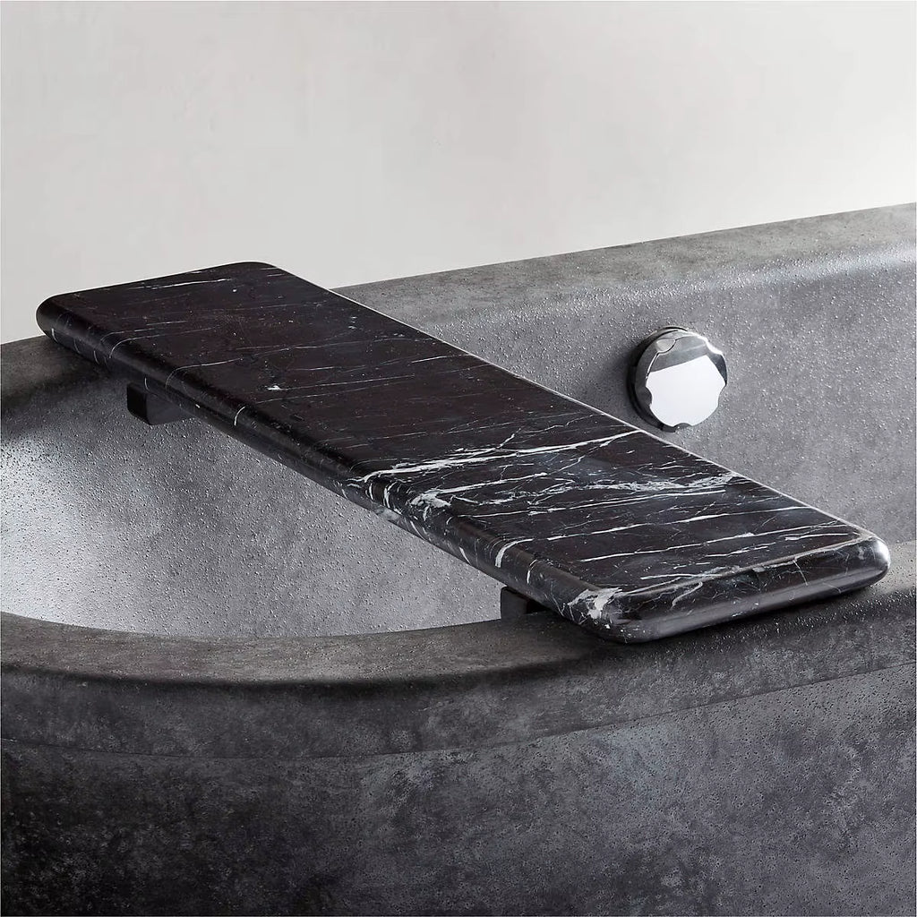 Black Marble Bathroom Accessories Luxury Set 8 Pieces by Homeware Life