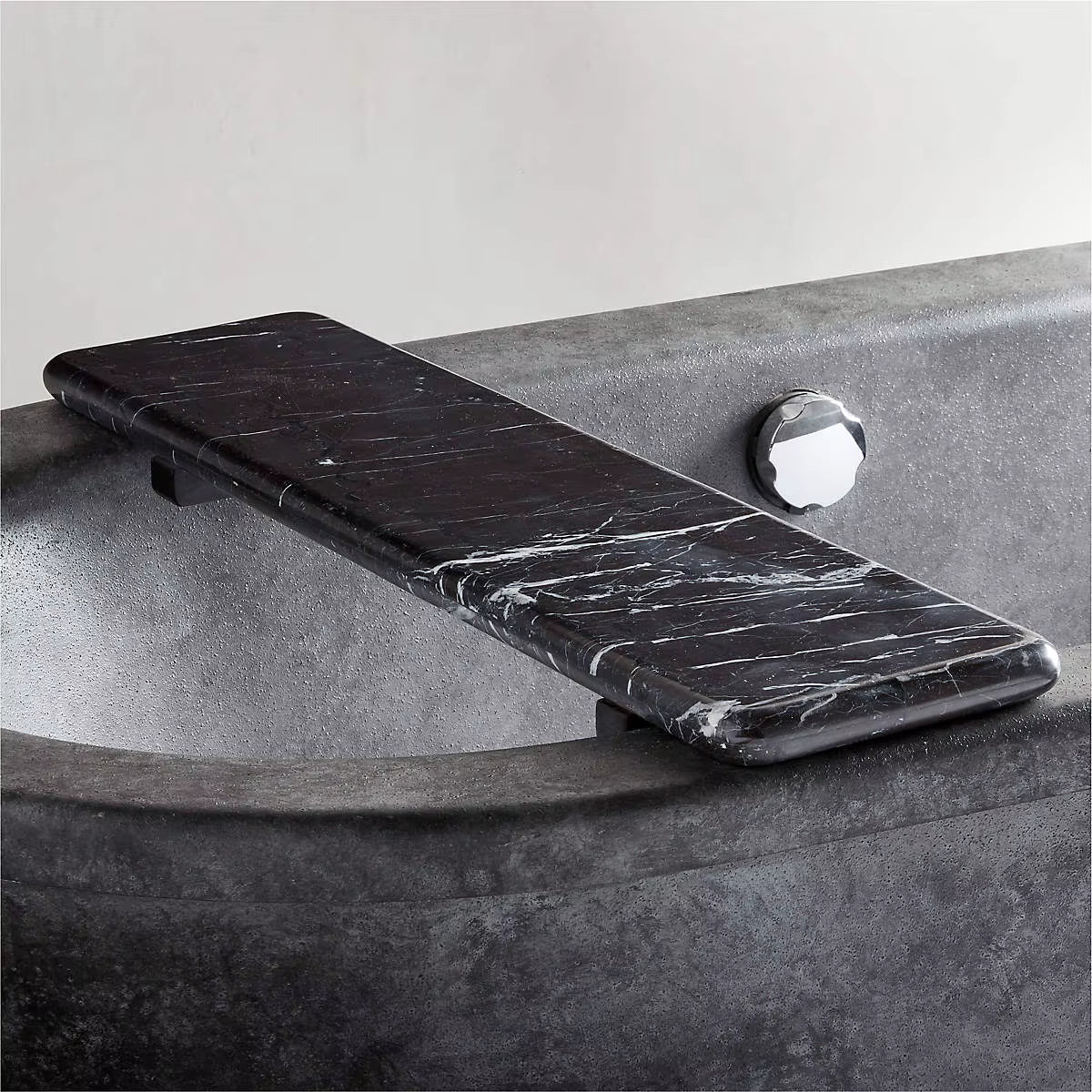 Black Marble Bathroom Bath Caddy Accessory Luxury 1 Piece by Homeware Life