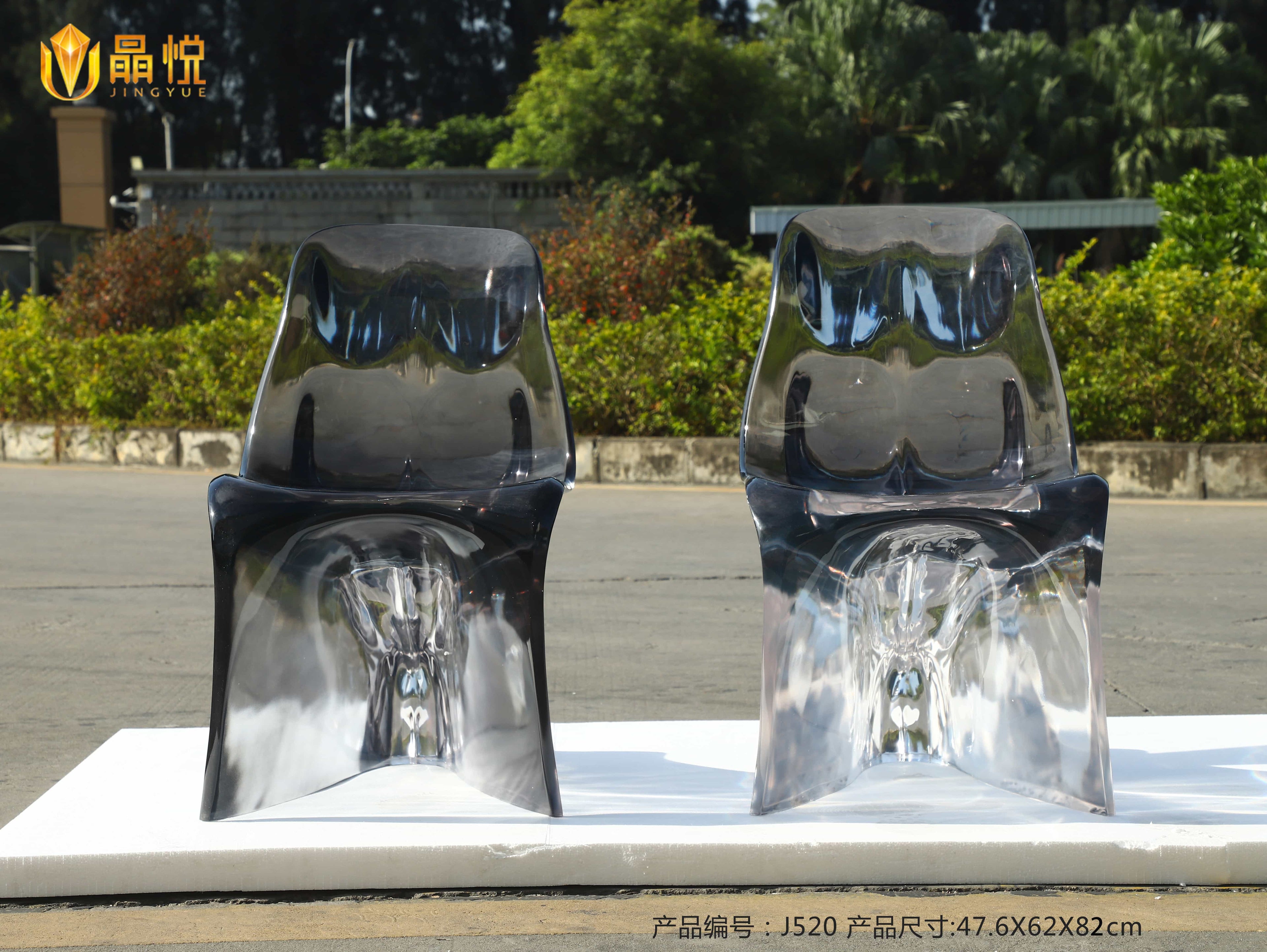 Homeware Life Handmade Transparent Resin Side Table Sculpture – Modern Luxury Art Furniture Accent