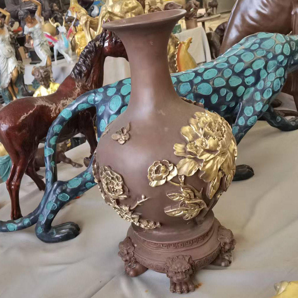 Luxury Handcrafted Bronze Decorative Vase – Antique Statement Sculpture by Homeware Life