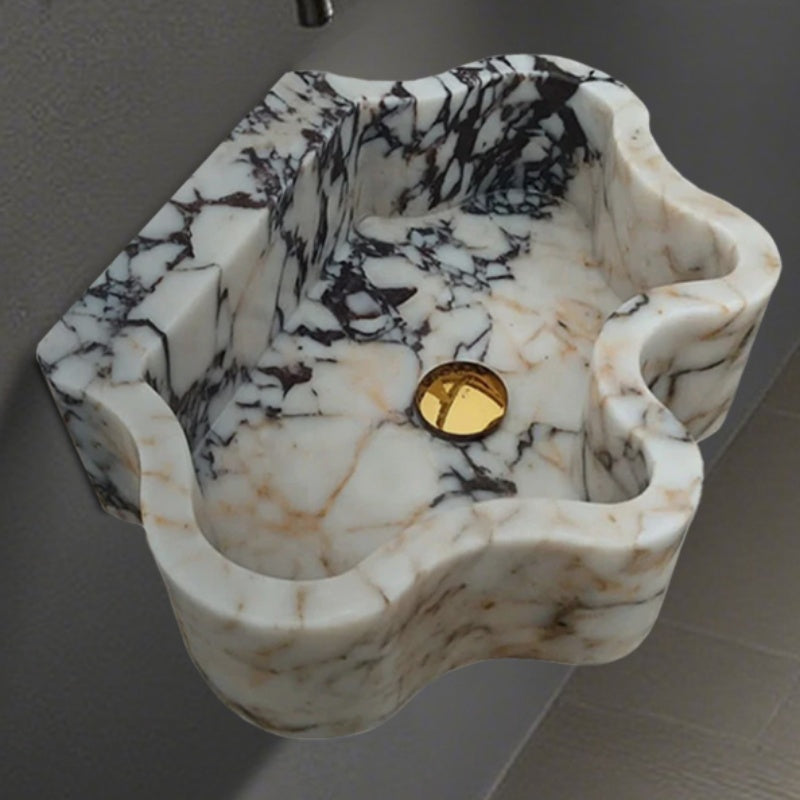 Irregular Luxury Marble Bathroom Vessel Sink – Modern Natural Stone Basin by Homeware Life