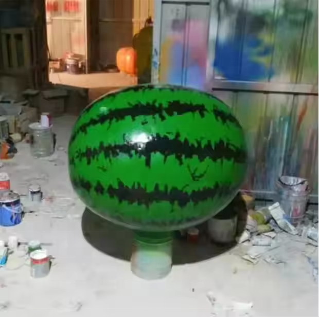 Luxury Watermelon Fiberglass Sculpture – Contemporary Statement Art for Indoor & Outdoor Spaces by Homeware Life