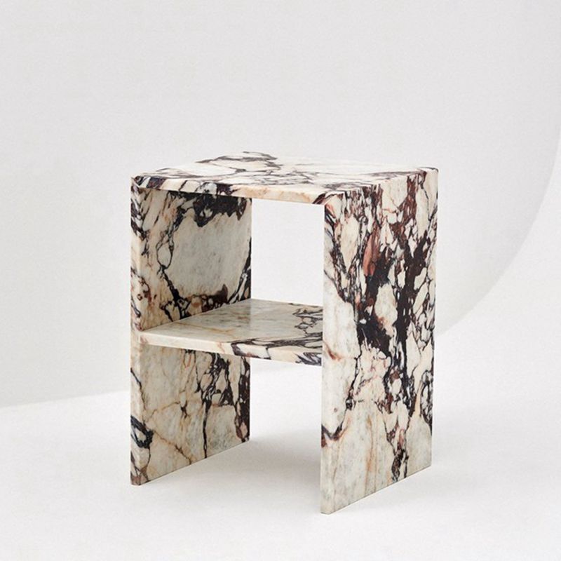 Modern Calacatta Viola Marble Side Table with Drawers – Homeware Life Nightstand