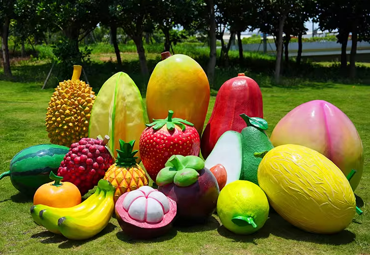 Luxury Watermelon Fiberglass Sculpture – Contemporary Statement Art for Indoor & Outdoor Spaces by Homeware Life