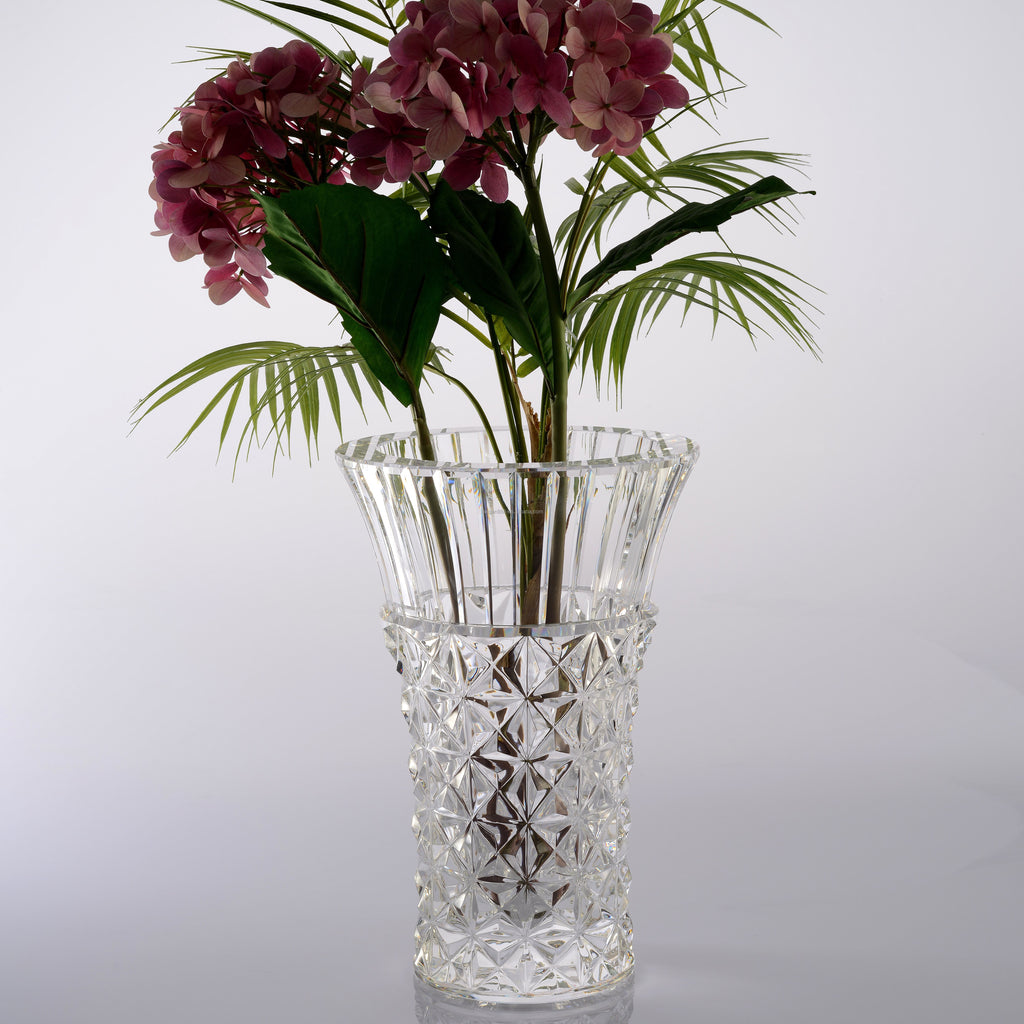 Homeware Life Luxury European Style Hand-Made Glass Vase – 26×40 cm Crystal Statement Centerpiece