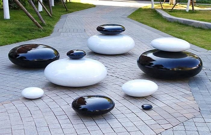 Luxury Resin Stone Stool Set – Modern Decorative Pebble Seats by Homeware Life
