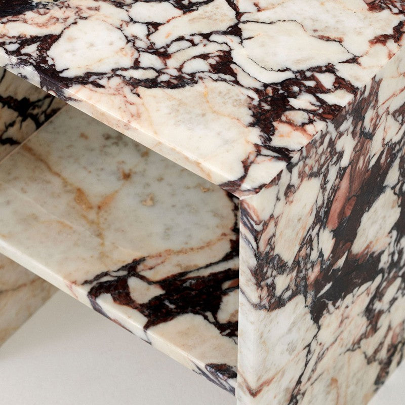 Modern Calacatta Viola Marble Side Table with Drawers – Homeware Life Nightstand