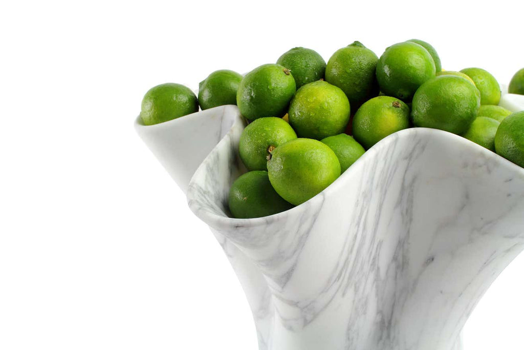 Homeware Life White Arabescato Marble Pot – Handmade Multipurpose Stone Vase | Organic Sculpture & Luxury Decor Vessel