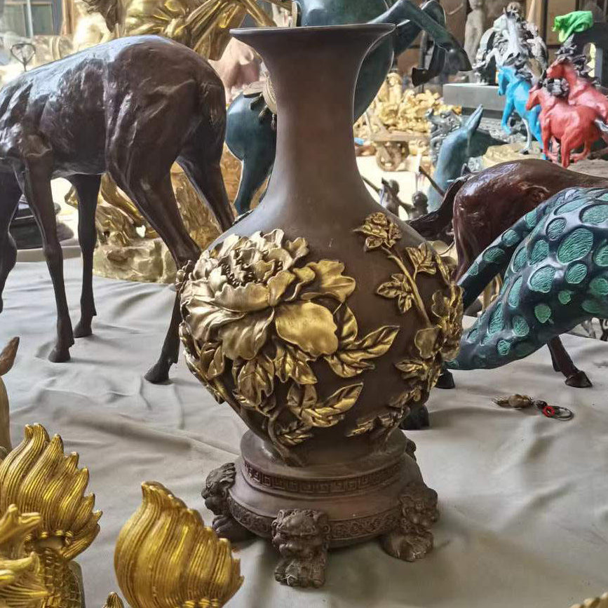 Luxury Handcrafted Bronze Decorative Vase – Antique Statement Sculpture by Homeware Life