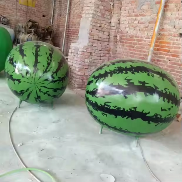 Luxury Watermelon Fiberglass Sculpture – Contemporary Statement Art for Indoor & Outdoor Spaces by Homeware Life