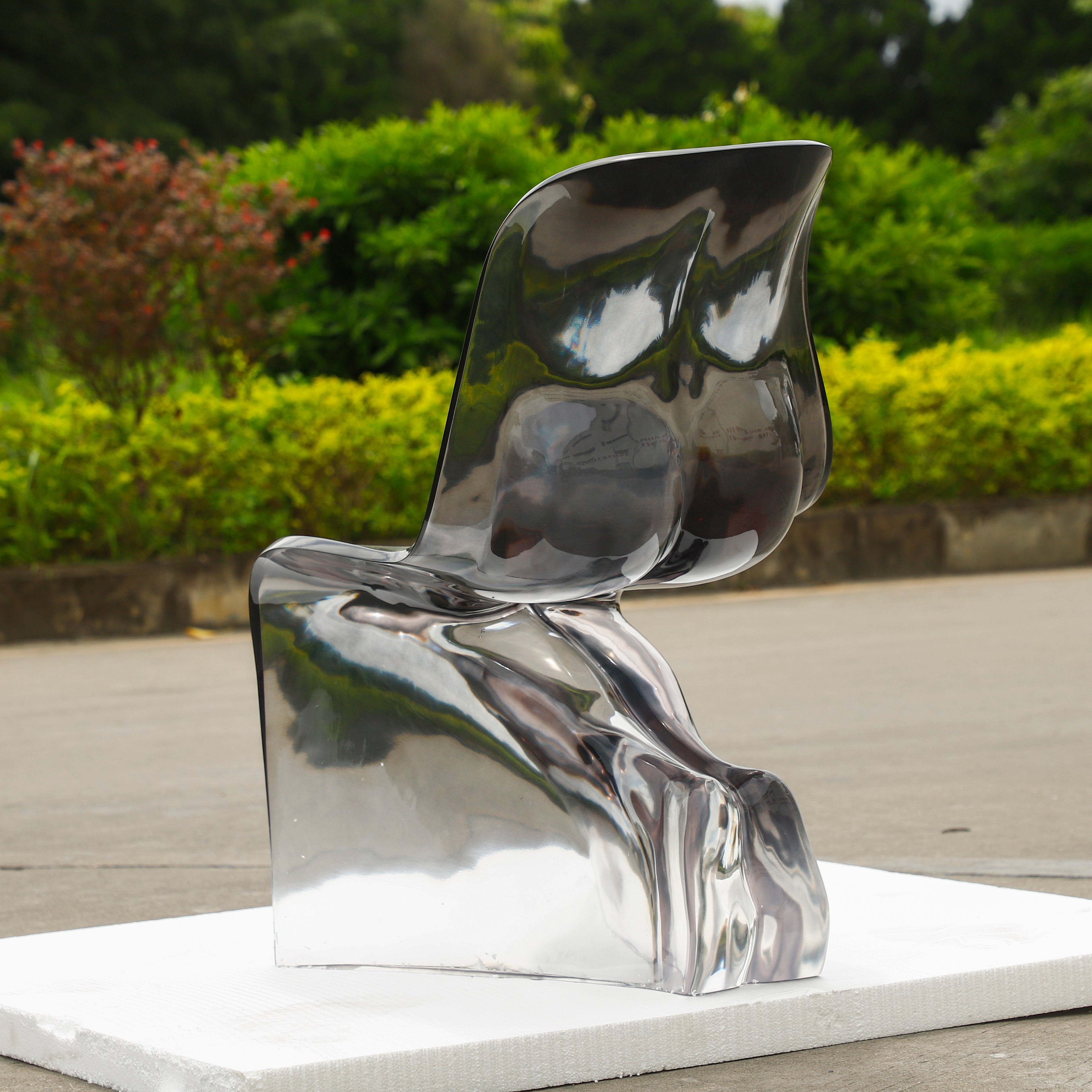 Homeware Life Handmade Transparent Resin Side Table Sculpture – Modern Luxury Art Furniture Accent