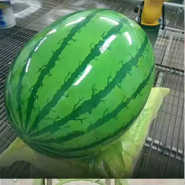 Luxury Watermelon Fiberglass Sculpture – Contemporary Statement Art for Indoor & Outdoor Spaces by Homeware Life