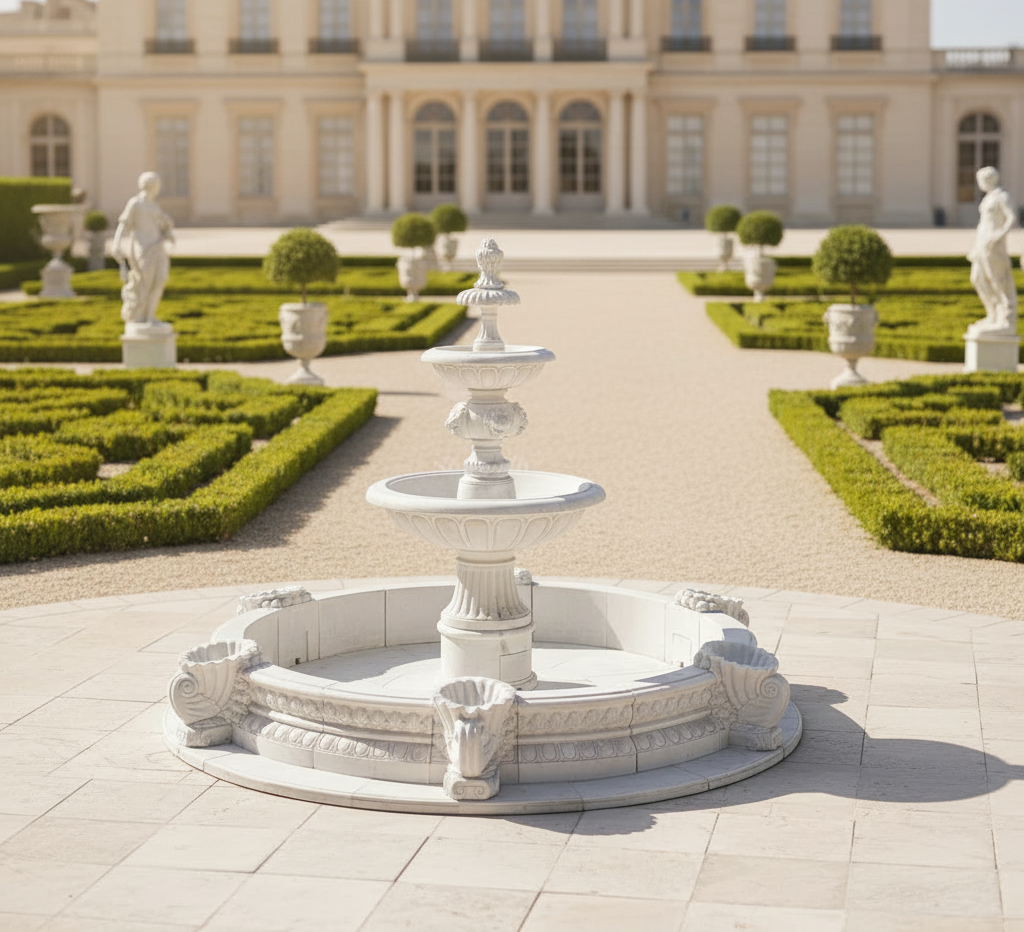 Luxury Tiered Versailles Marble Fountain by Homeware Life – Grand Outdoor Garden Statement Water Feature