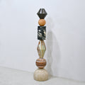 Homeware Life Modern Natural Marble Light Pedestal Stand 35x35x160cm – Indoor & Outdoor Luxury Display Column