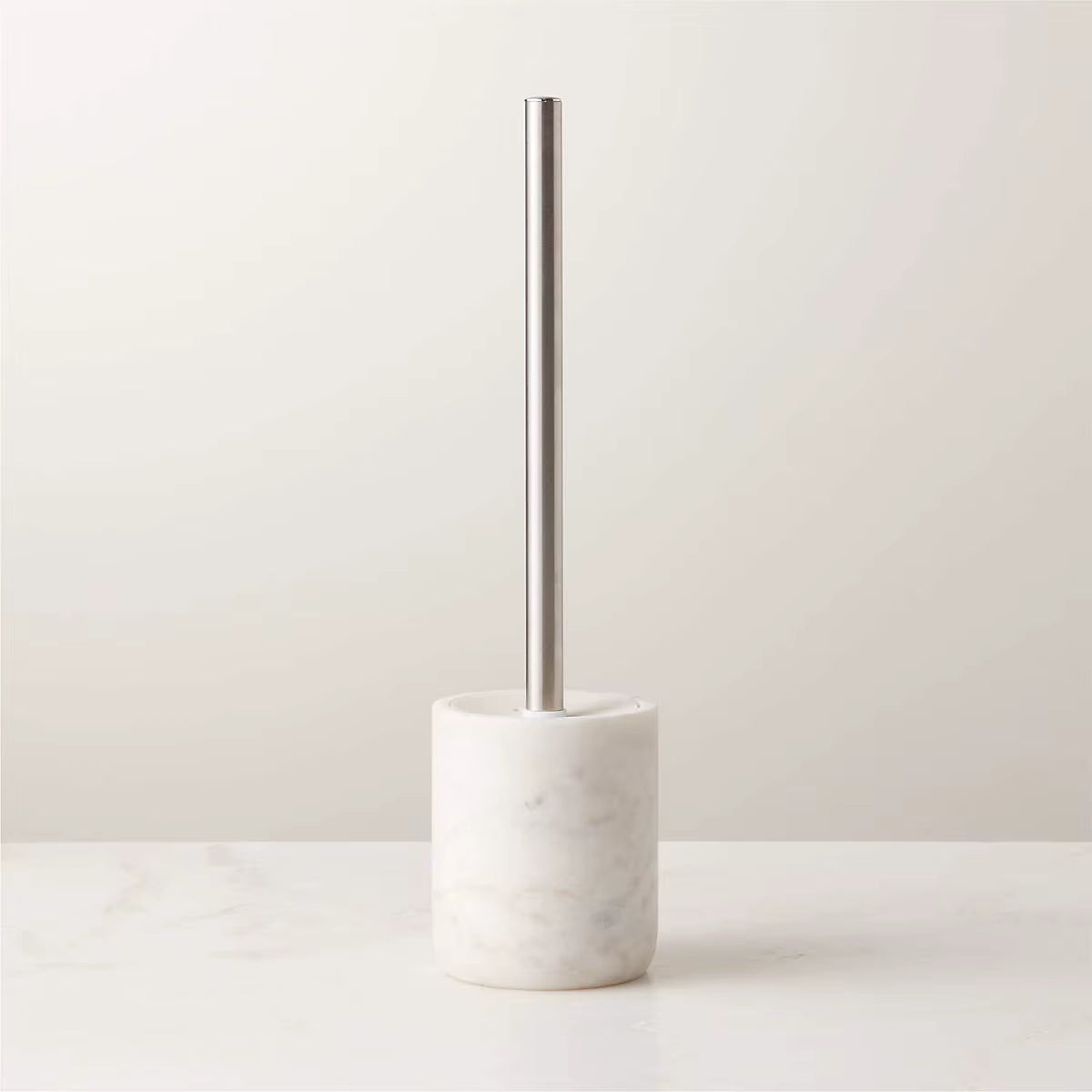 White Marble Bathroom Toilet Brush Accessory Luxury 1 Piece by Homeware Life