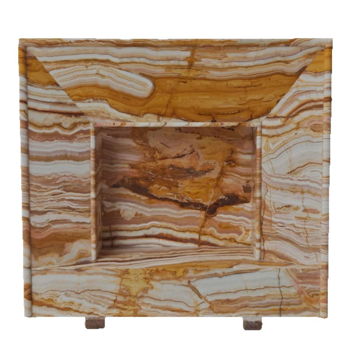 Luxury Onyx & Marble Fireplace – Handcrafted Natural Stone Statement Mantel by Homeware Life