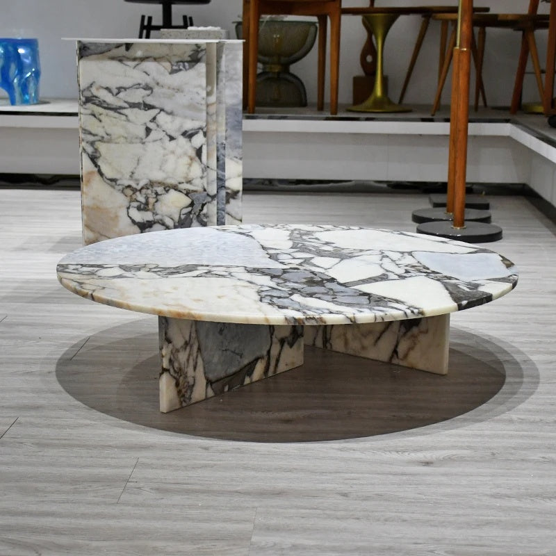 Modern Round Marble Dining Table (D100 X H25) – Homeware Life Minimalist Luxury
