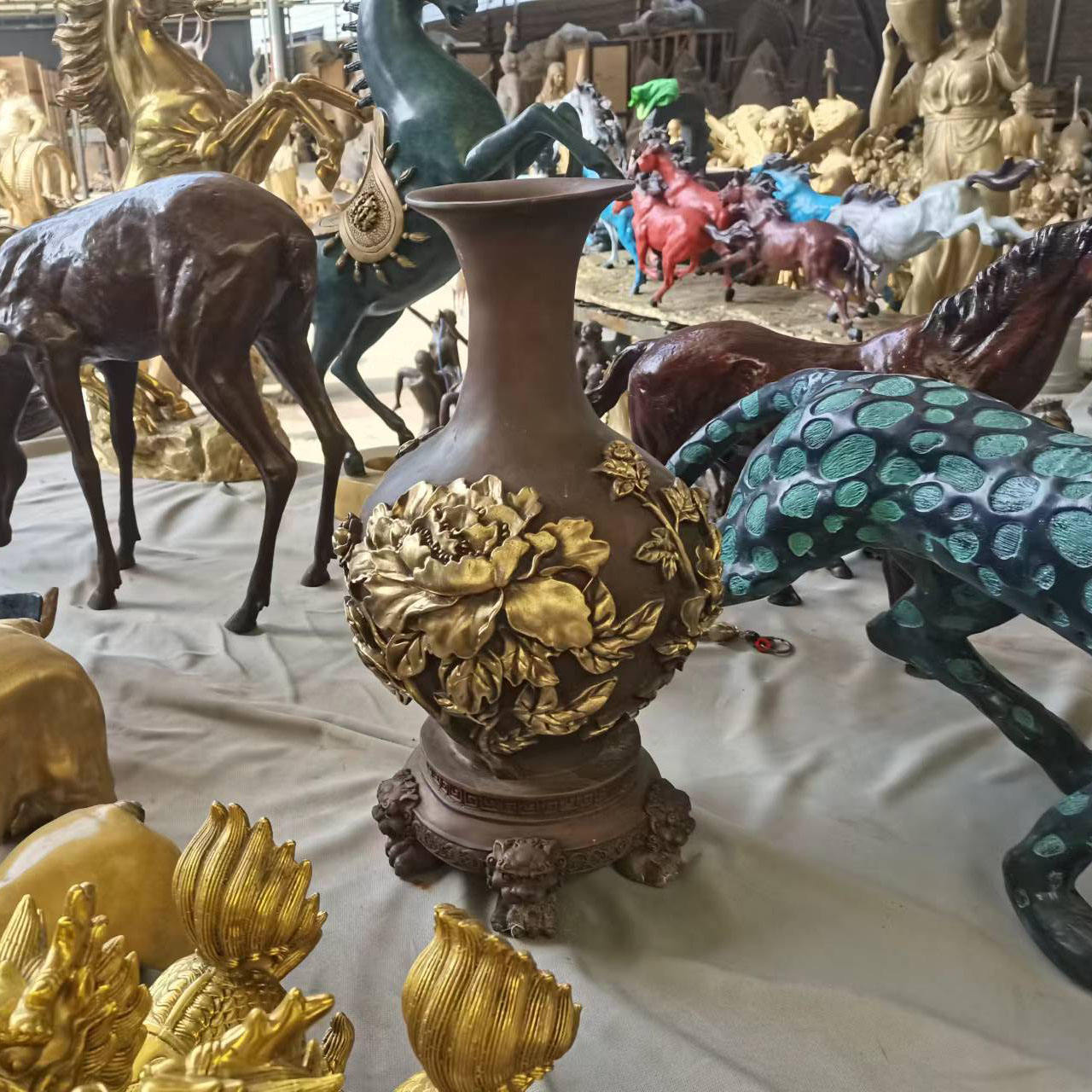 Luxury Handcrafted Bronze Decorative Vase – Antique Statement Sculpture by Homeware Life