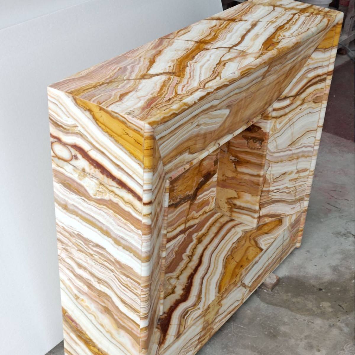 Luxury Onyx & Marble Fireplace – Handcrafted Natural Stone Statement Mantel by Homeware Life