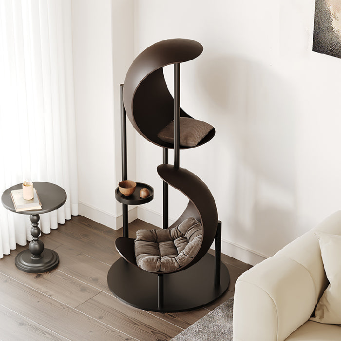 Homeware Life Luxury Human-Pet Furniture – Solid Wood Cat Treehouse with Integrated Heated Bed