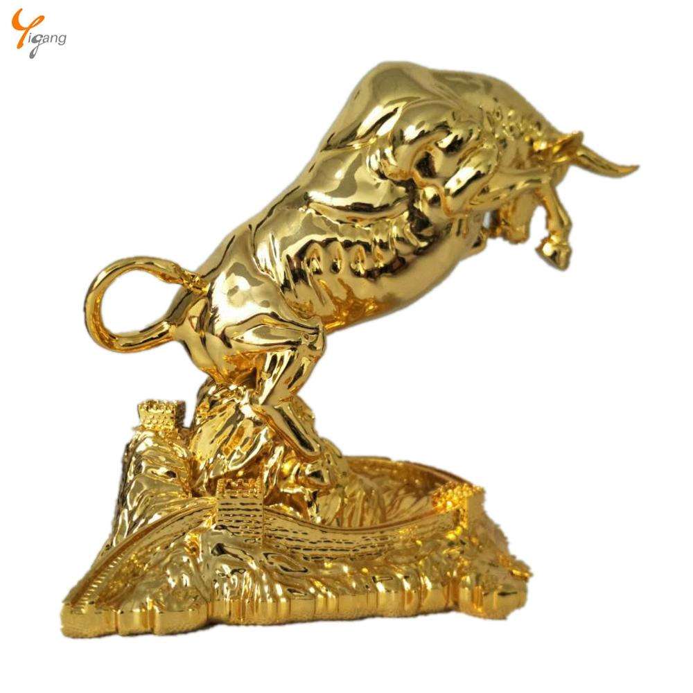 Luxury Gold Bull Resin Sculpture – Handcrafted Symbol of Strength & Prosperity by Homeware Life