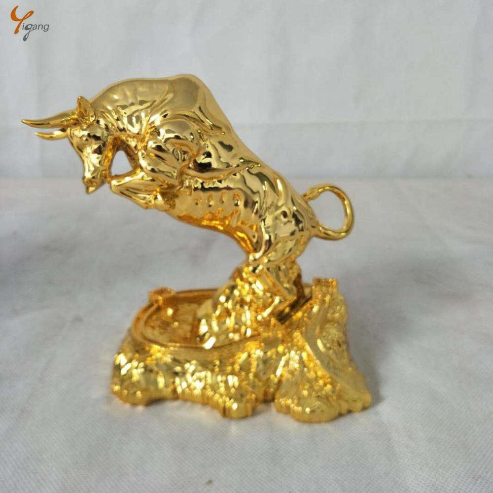 Luxury Gold Bull Resin Sculpture – Handcrafted Symbol of Strength & Prosperity by Homeware Life