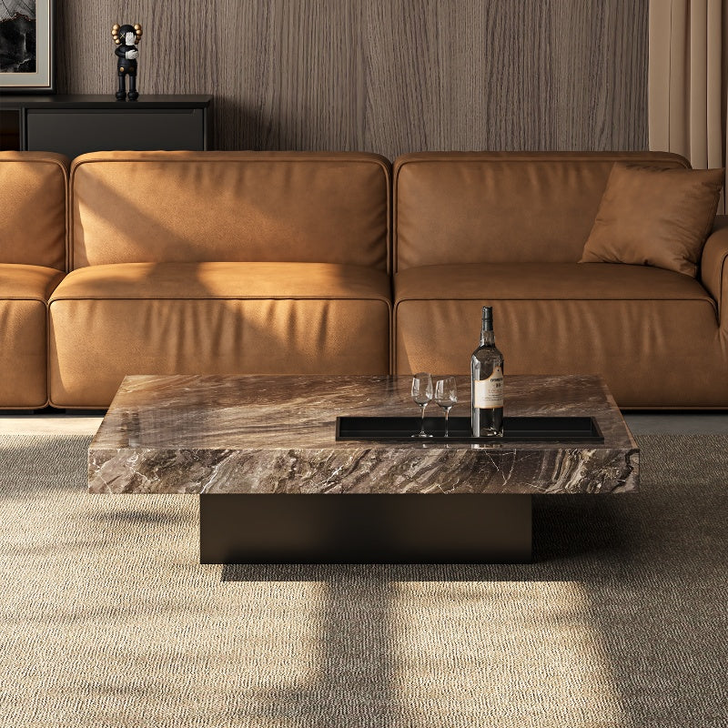 Venice Brown Marble Coffee Table with Steel Frame – Homeware Life Modern Side Table