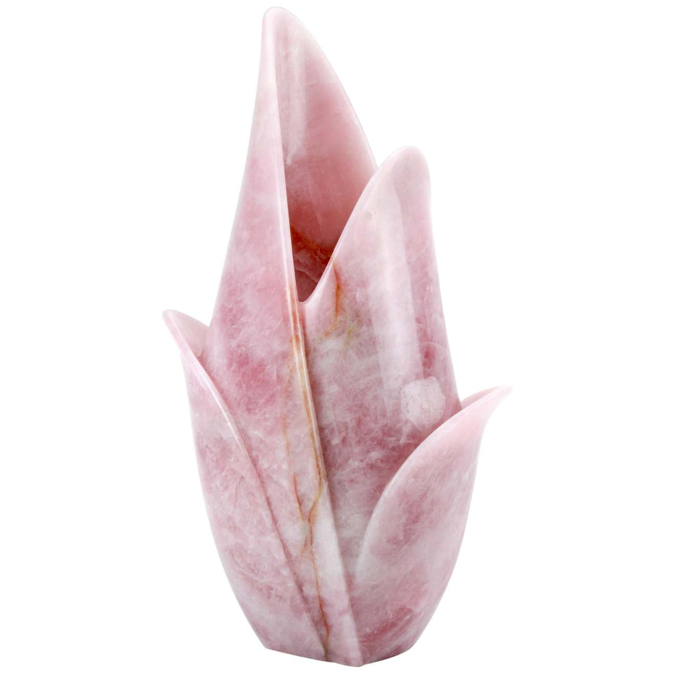 Homeware Life Pink Onyx Marble Vase – Handcrafted Natural Stone Flower Vase | Rose Quartz-Inspired Luxury Collectible Sculpture