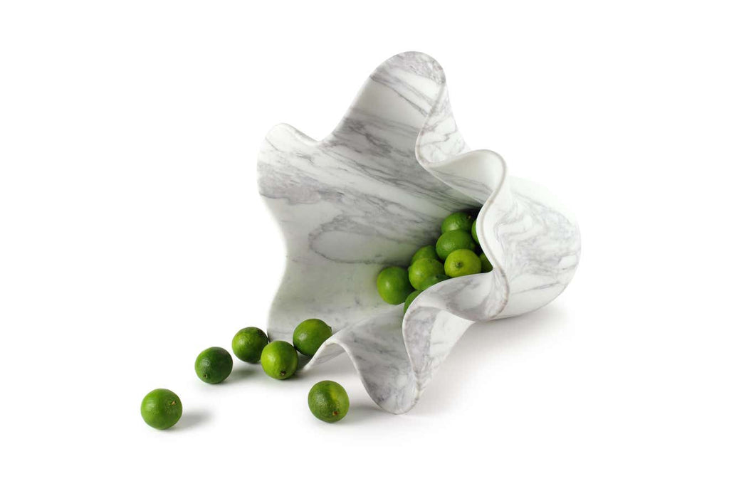 Homeware Life White Arabescato Marble Pot – Handmade Multipurpose Stone Vase | Organic Sculpture & Luxury Decor Vessel