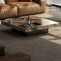 Venice Brown Marble Coffee Table with Steel Frame – Homeware Life Modern Side Table