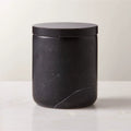 Black Marble Bathroom Canister Accessory Luxury 1 Piece by Homeware Life