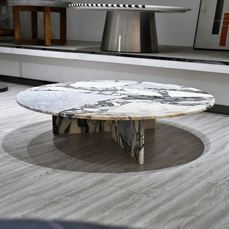 Modern Round Marble Dining Table (D100 X H25) – Homeware Life Minimalist Luxury