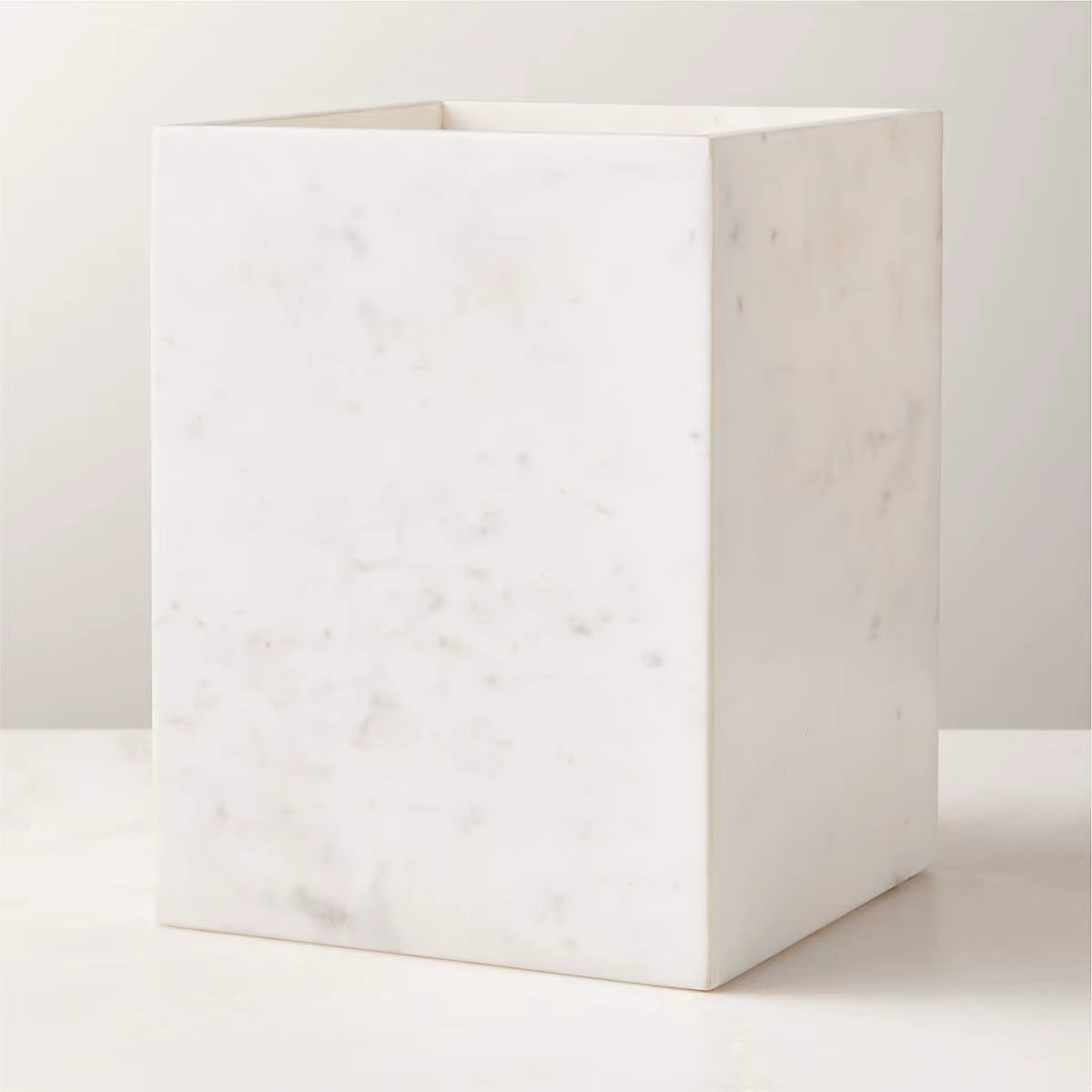 White Marble Bathroom Waste Bin Accessory Luxury 1 Piece by Homeware Life