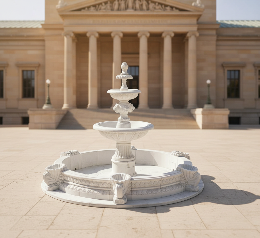 Luxury Tiered Versailles Marble Fountain by Homeware Life – Grand Outdoor Garden Statement Water Feature