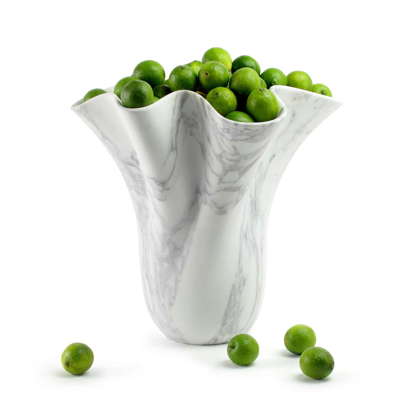 Homeware Life White Arabescato Marble Pot – Handmade Multipurpose Stone Vase | Organic Sculpture & Luxury Decor Vessel