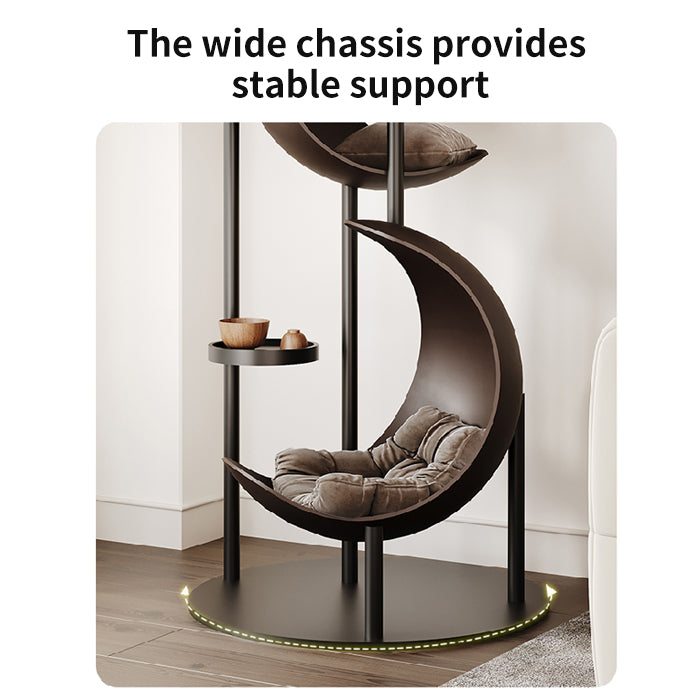 Homeware Life Luxury Human-Pet Furniture – Solid Wood Cat Treehouse with Integrated Heated Bed