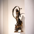 Modern Bronze Meditating Woman Sculpture – Outdoor & Indoor Art Piece by Homeware Life